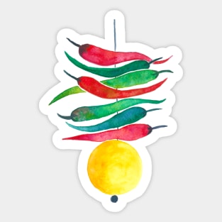 Lemon chili charm Sticker